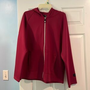 Red Zip Up Sweatshirt, Laundry by Shelli Segal